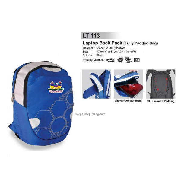 LT 113 Laptop Back Pack (Fully Padded Bag)